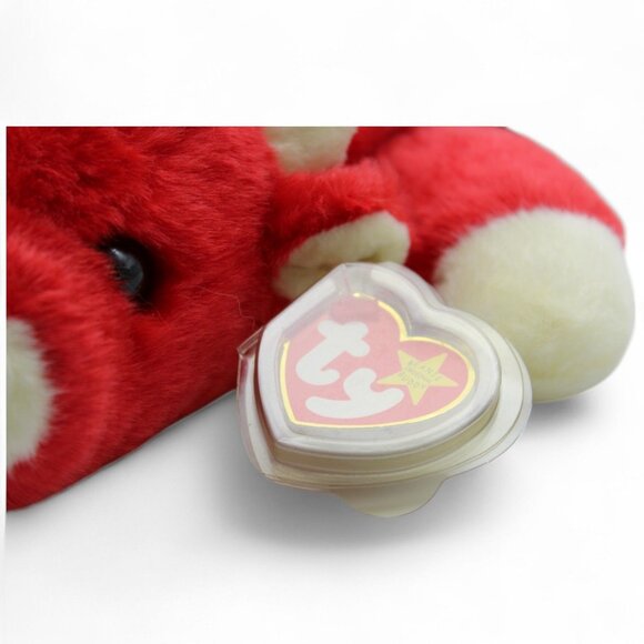 Ty Beanie Baby Snort The Bull Plush Red With Cream Horns & Hooves Retired Collec - Picture 7 of 7